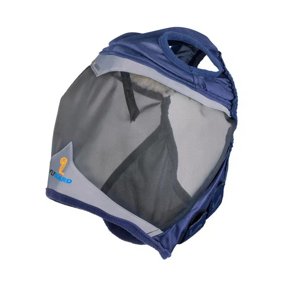 Flughuva öronhål med bra passform till häst från shires med öronhål skyddar mot irriterande flugor och UV-skydd flyguard pro