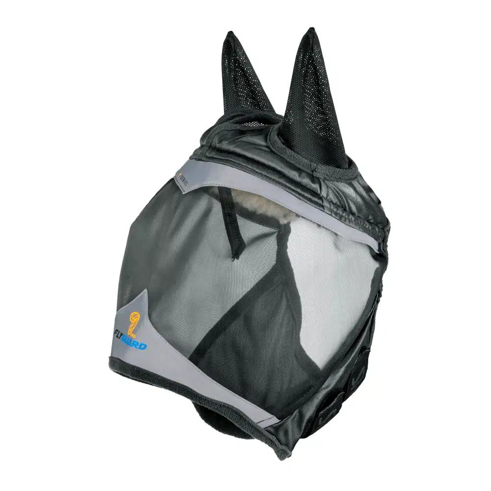 Flughuva till häst med bra passform från shires med öron skyddar mot solen och insekter flugor UV-skydd bra pris flugskydd hästprodukter flyguard
