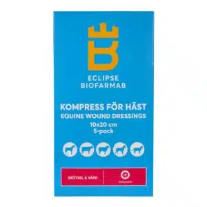 steril kompress för häst djur för bandagering sårvård förpackade equine wound dressing 10x20cm från eclipse biofarmab bra pris hästvård vårdprodukter