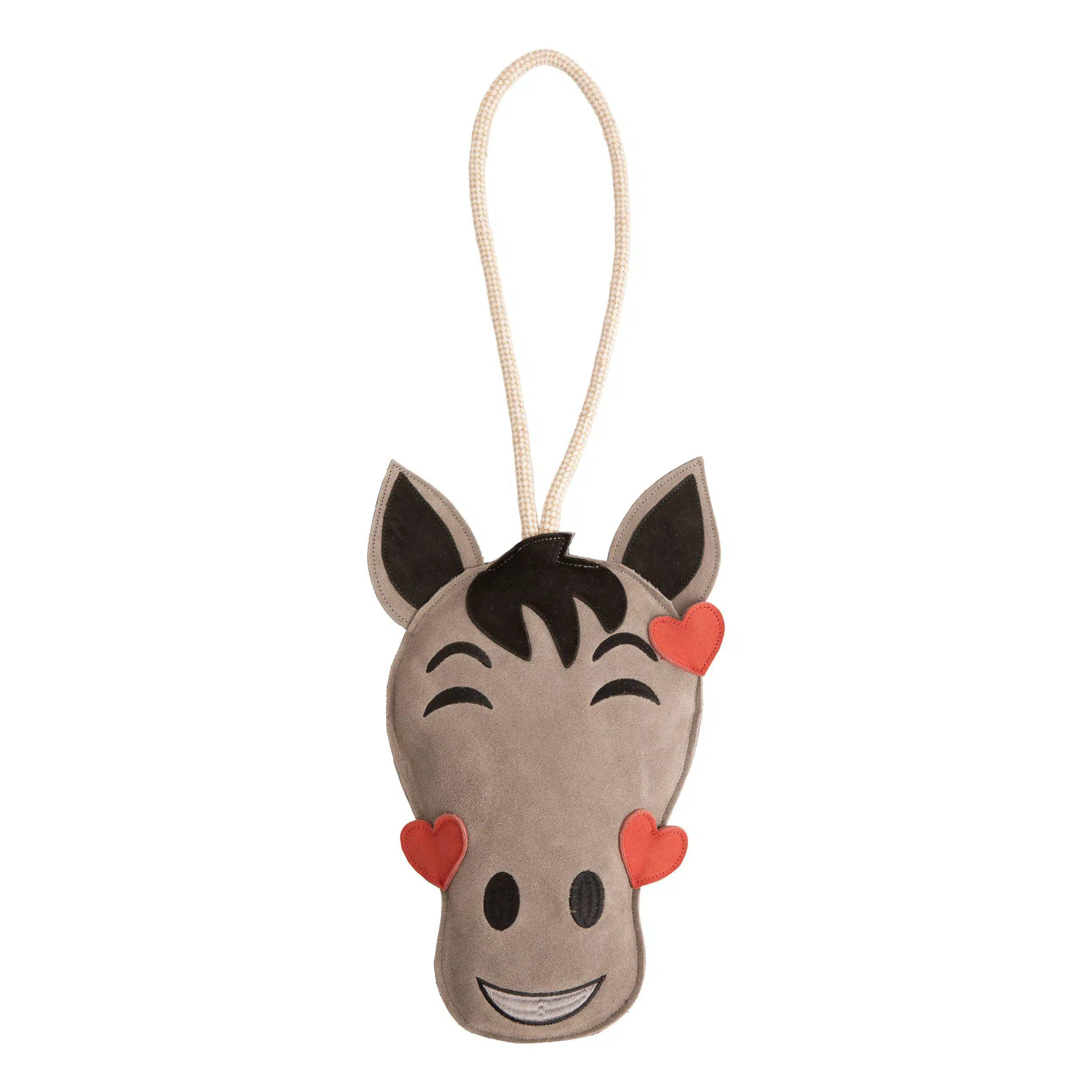 söt hästleksak som du kan fästa morötter till för aktivitet i box vid resa eller tävling som maskot från källquist equimojis bra pris inredning stall the soulmate